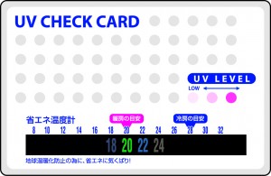 UVチェック省エネカードの拡大した写真
