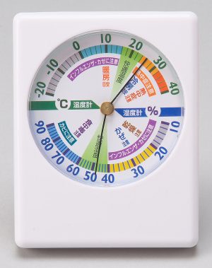 健康管理！温湿度計のスタンドの写真